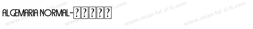 Algemaria Normal字体转换